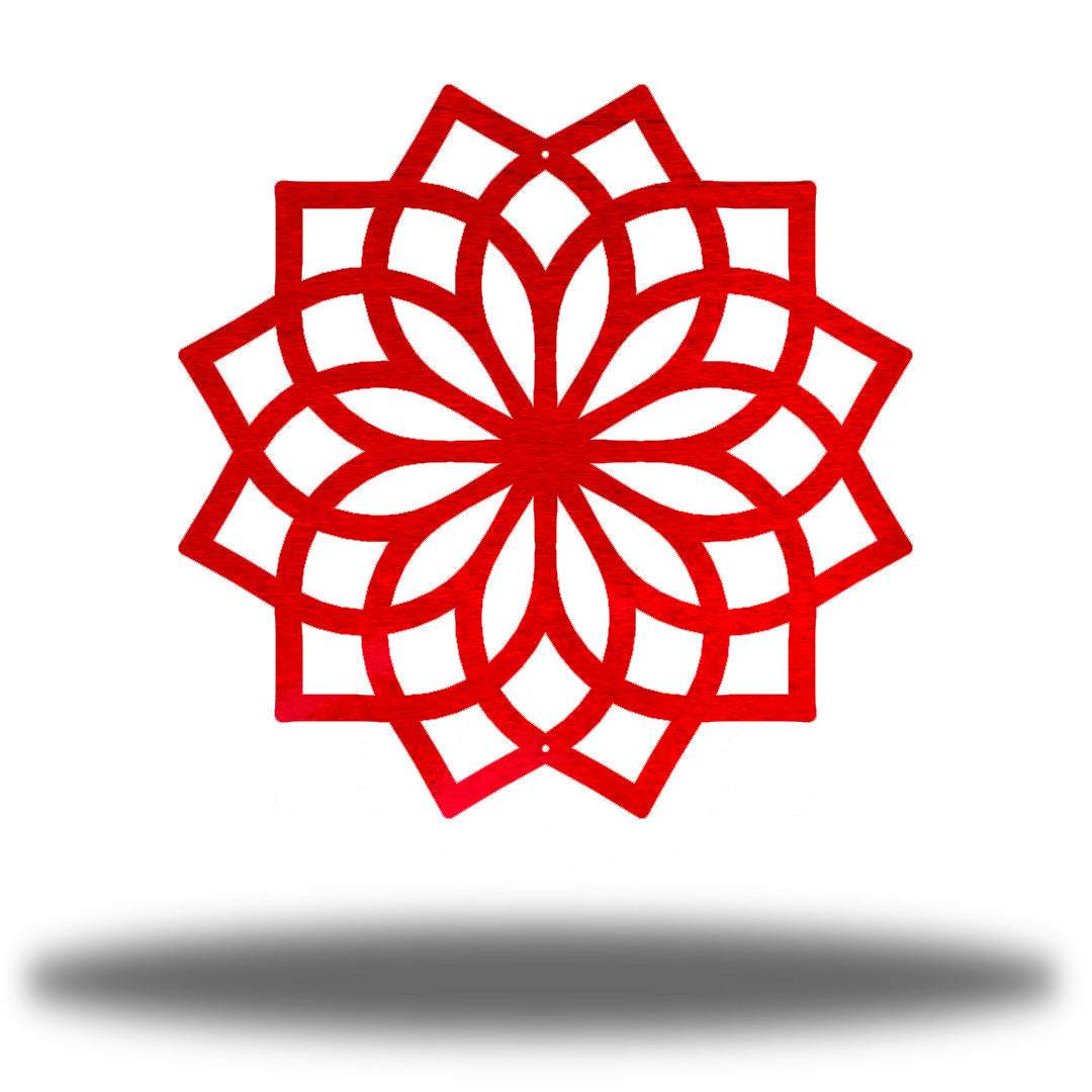 Riverside Designs-Geometric Lotus Flower-Metal Wall Art Décor