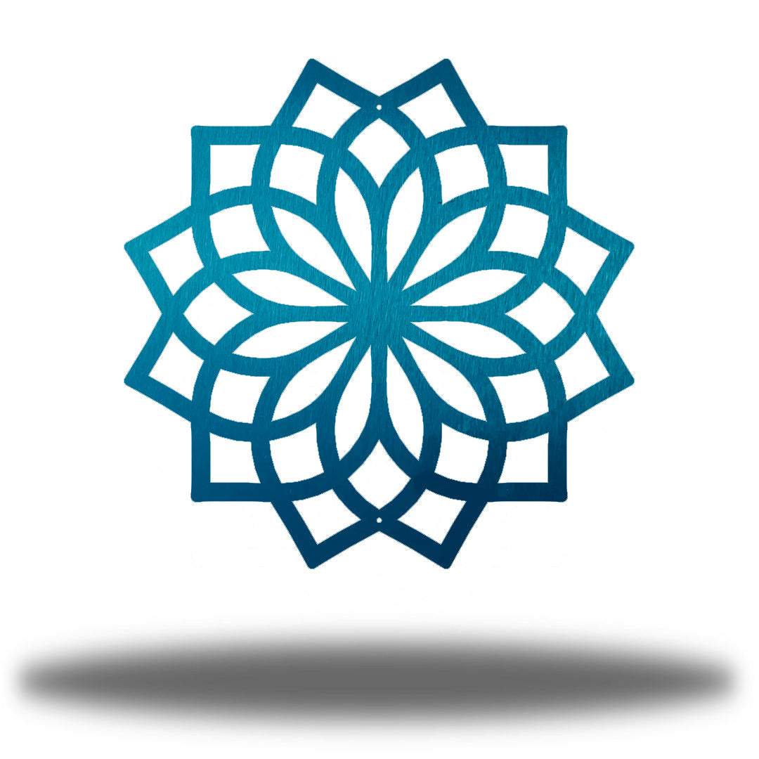 Riverside Designs-Geometric Lotus Flower (CLEARANCE)-Metal Wall Art Décor