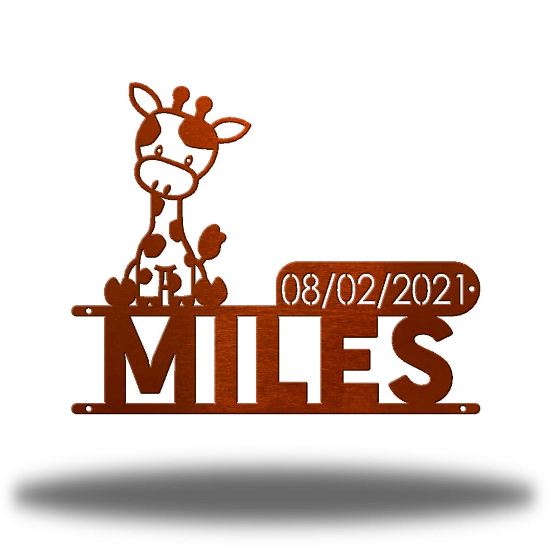 Giraffe D.O.B Monogram