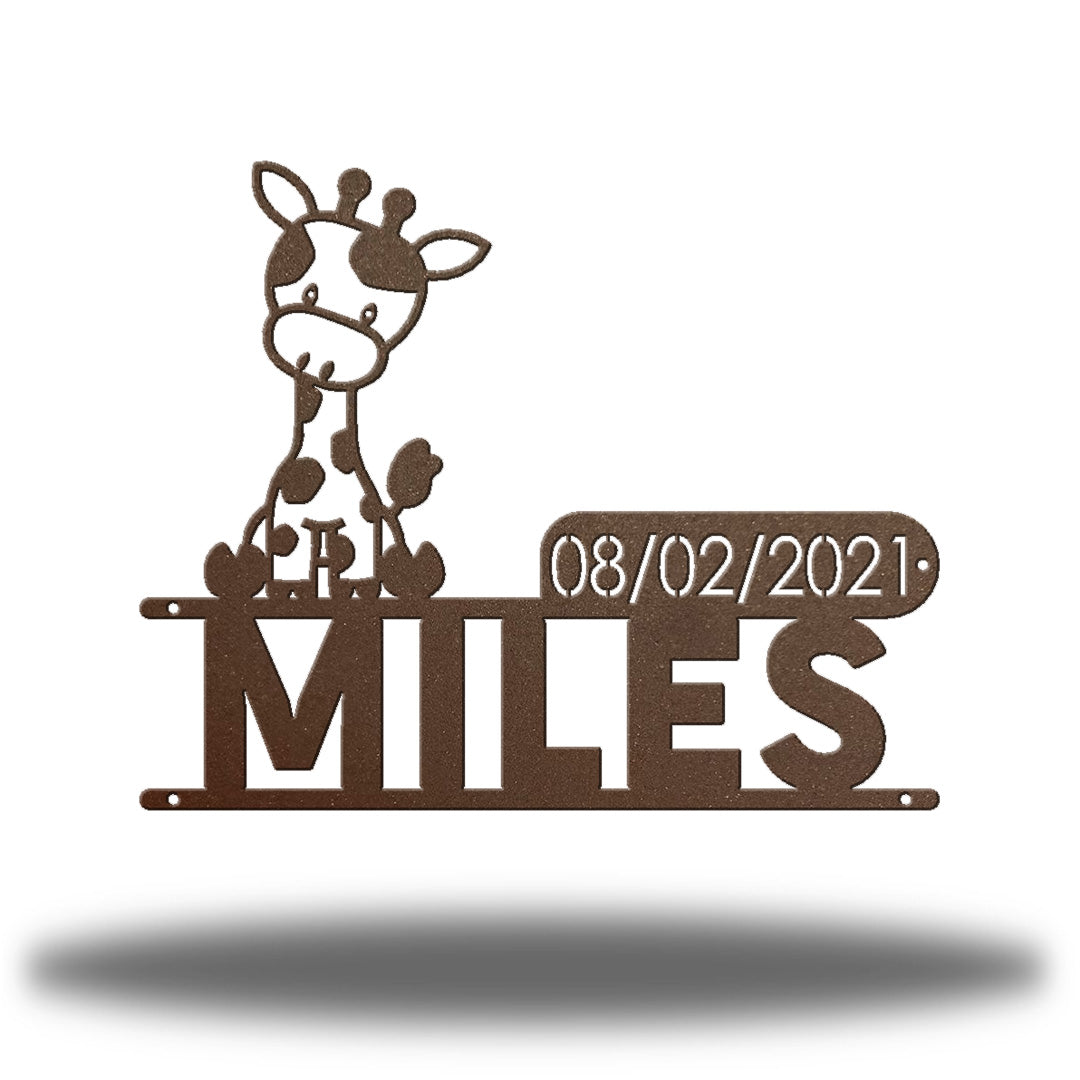 Giraffe D.O.B Monogram