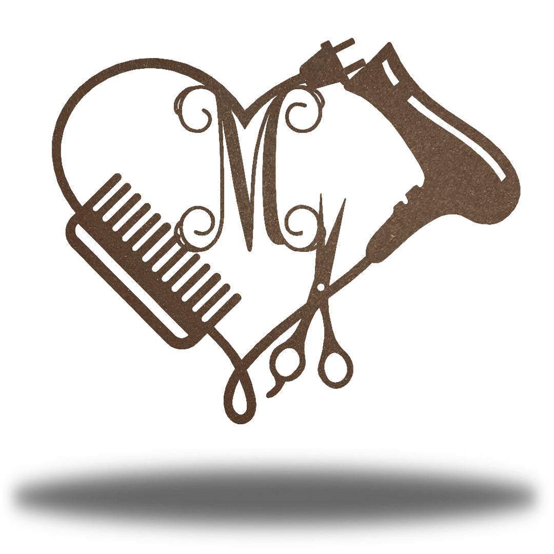 Riverside Designs-Hair Dresser Monogram-Metal Wall Art Décor