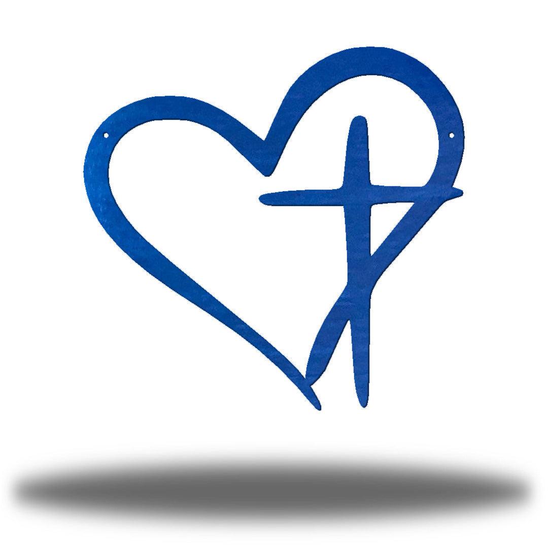 Riverside Designs-Heart Cross-Metal Wall Art Décor