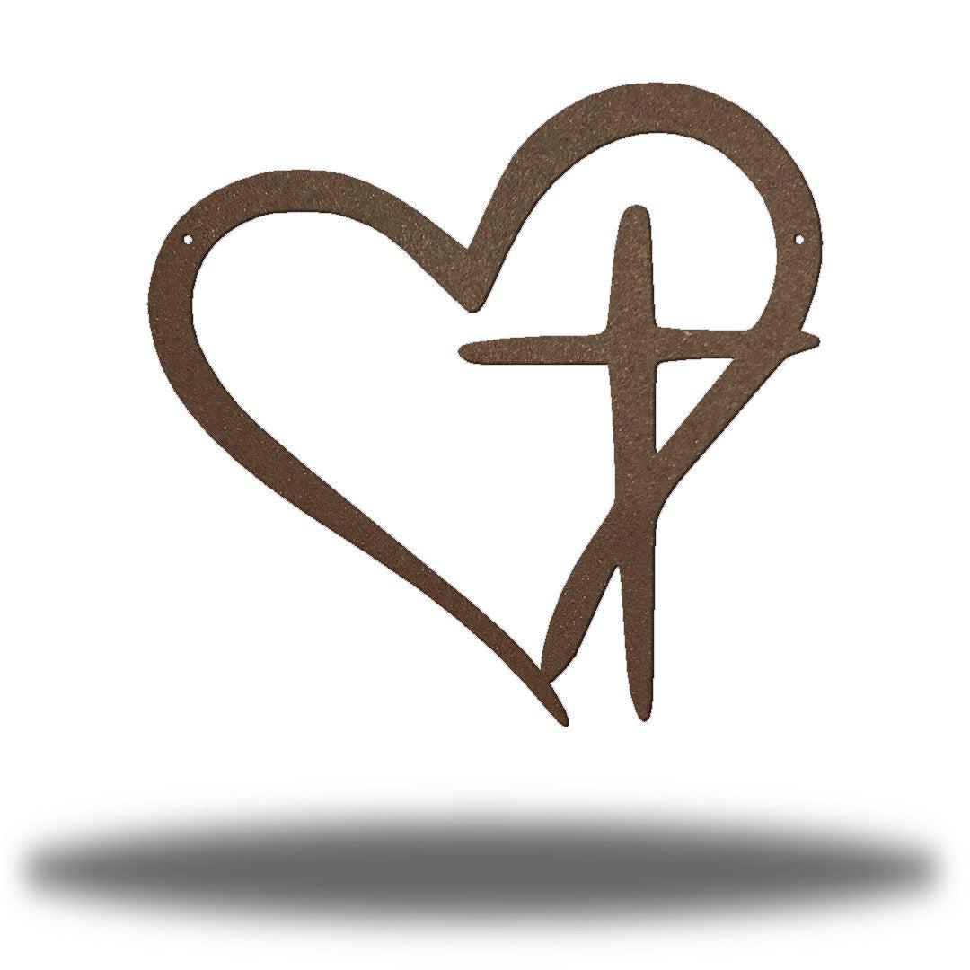 Riverside Designs-Heart Cross-Metal Wall Art Décor