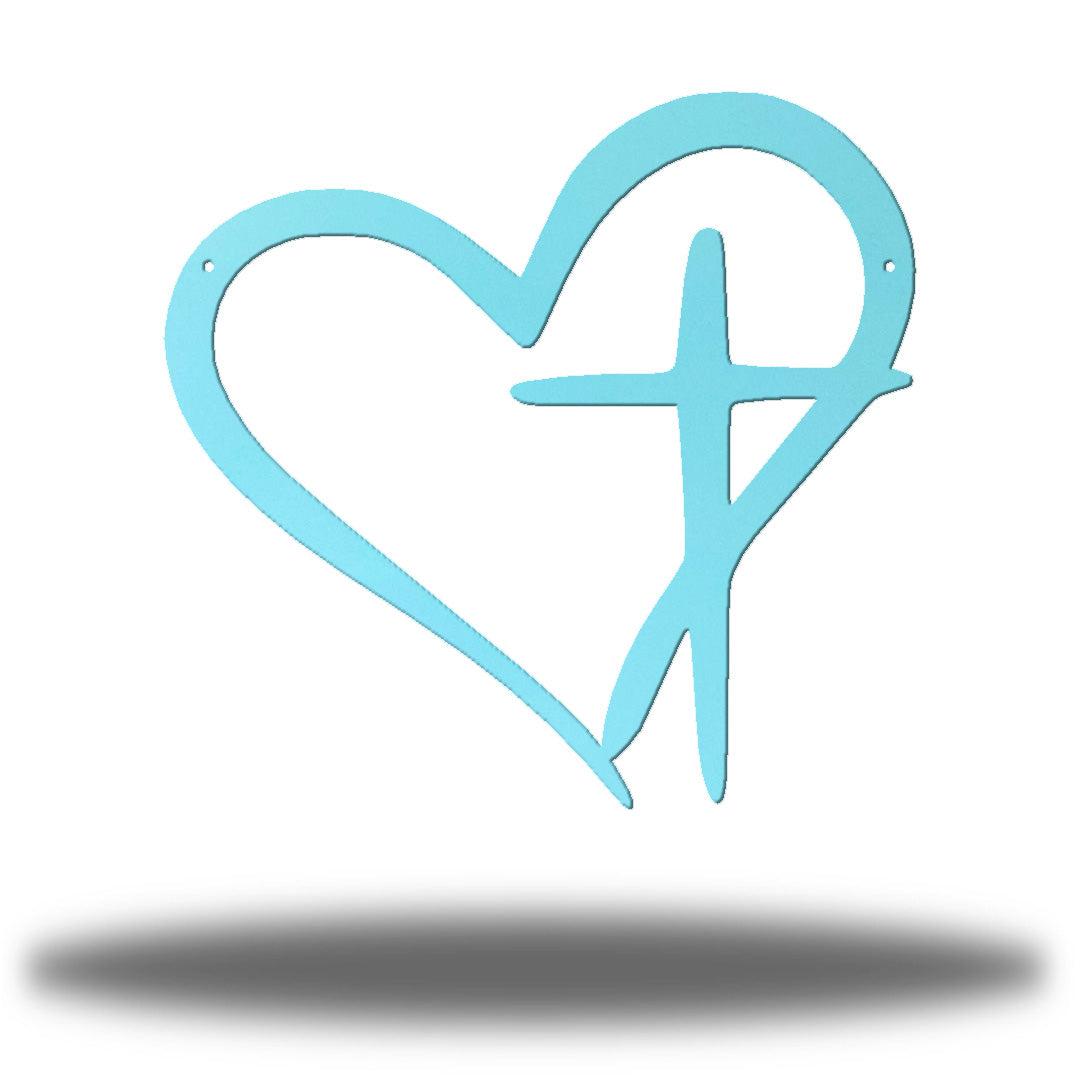 Riverside Designs-Heart Cross-Metal Wall Art Décor