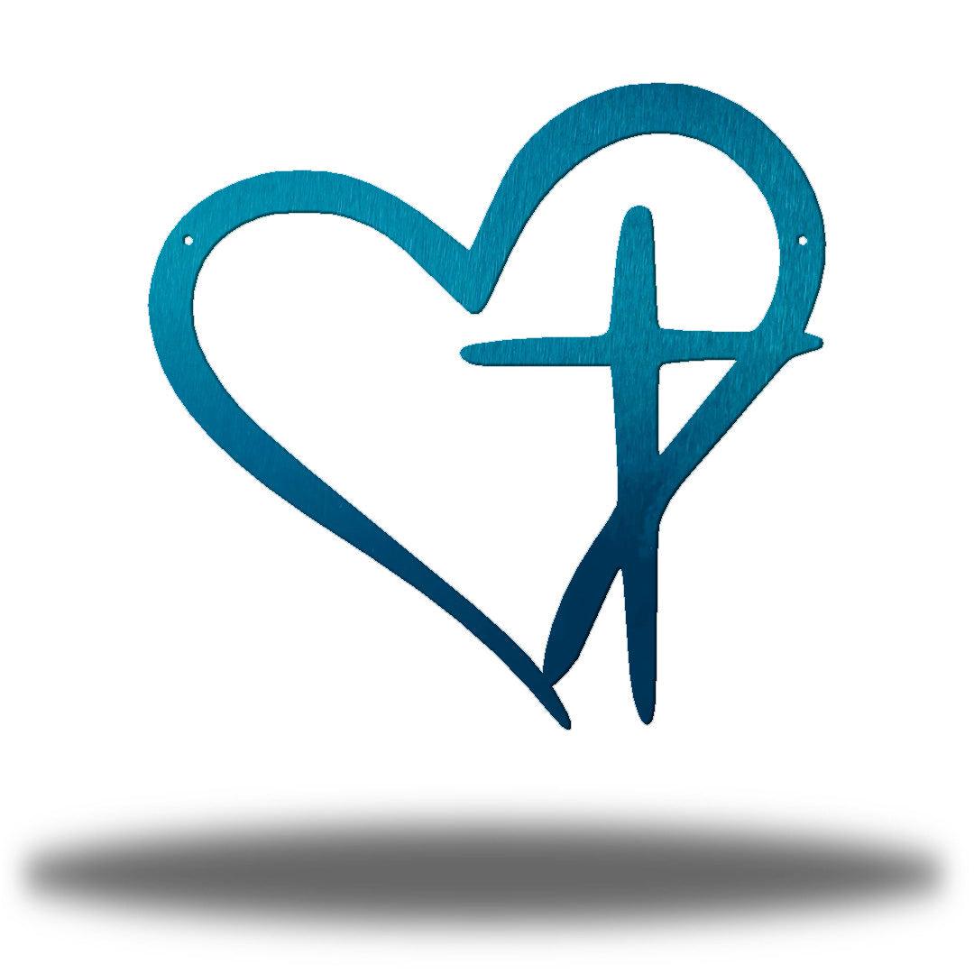 Riverside Designs-Heart Cross-Metal Wall Art Décor