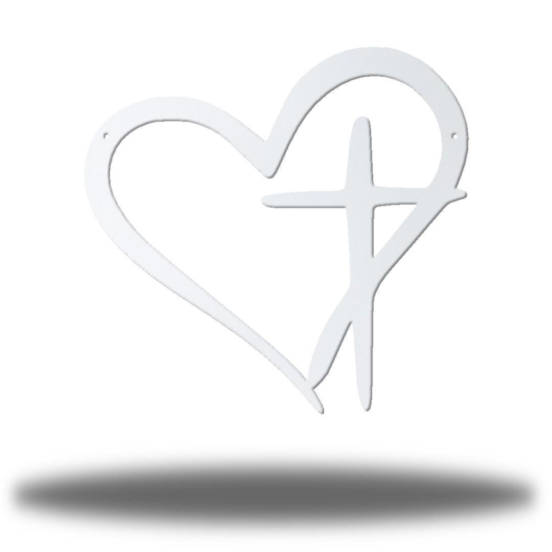 Riverside Designs-Heart Cross-Metal Wall Art Décor