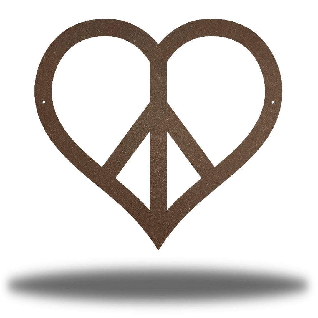 Riverside Designs-Heart Peace Sign-Metal Wall Art Décor