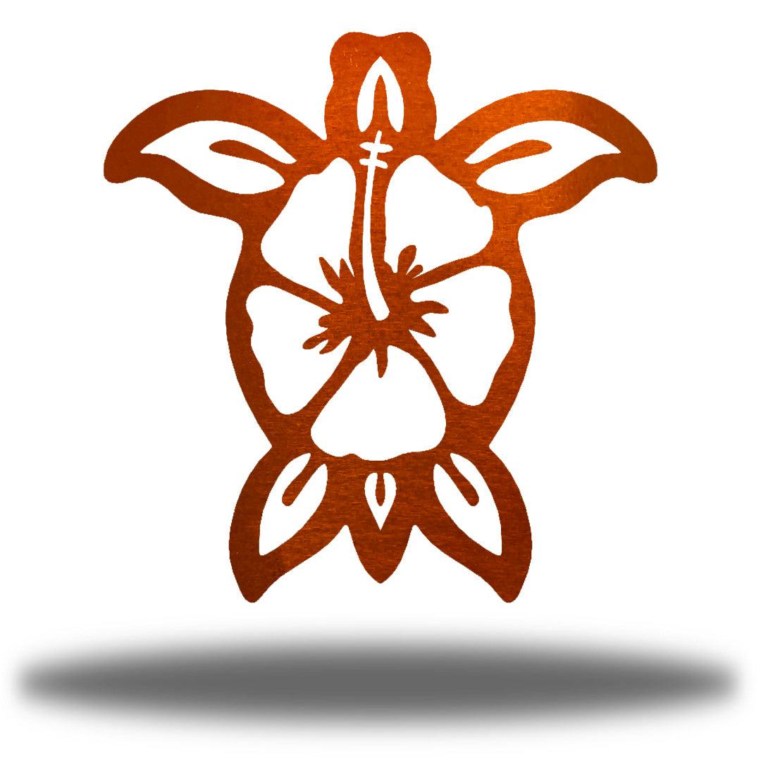Riverside Designs-Hibiscus Turtle-Metal Wall Art Décor