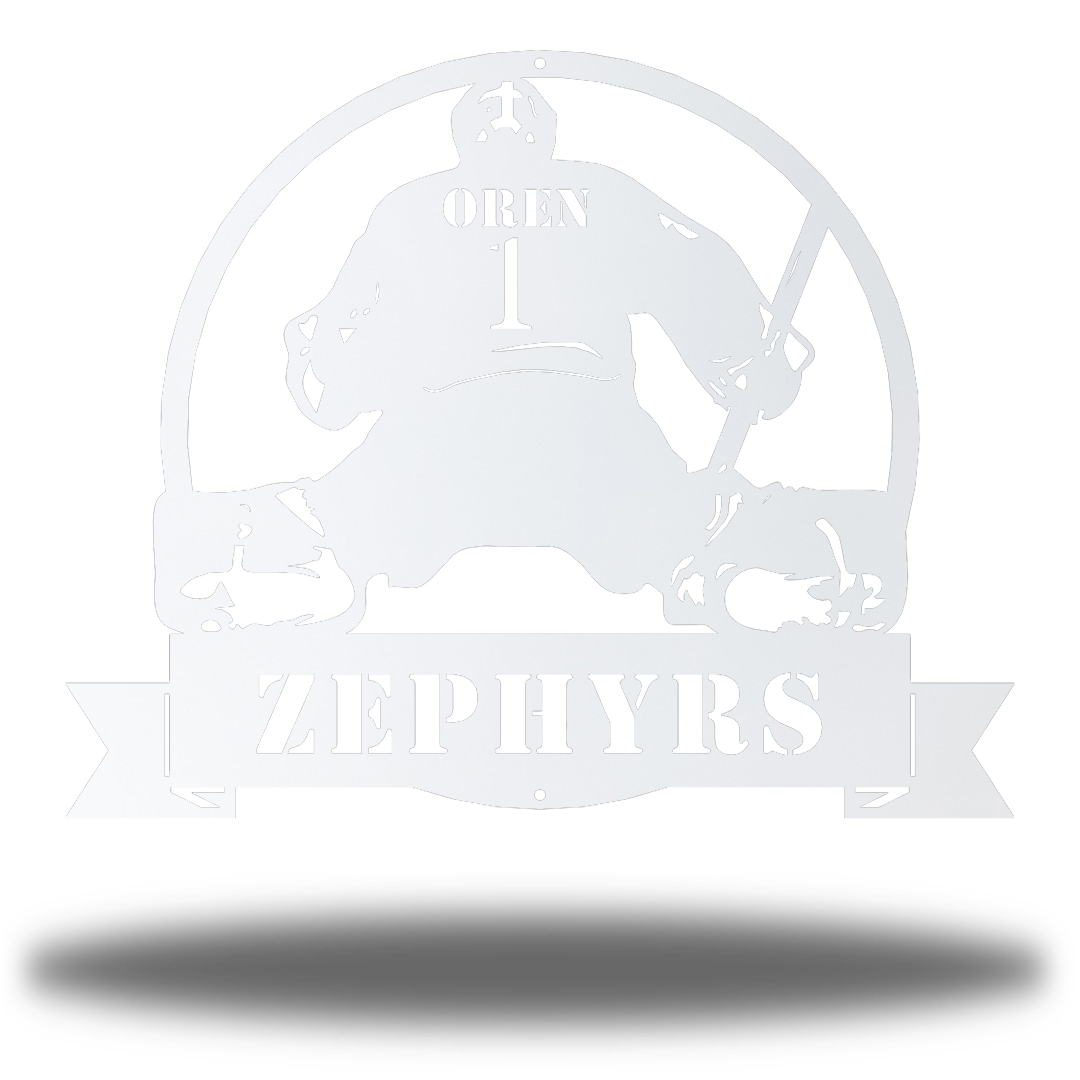 Riverside Designs-Hockey Goalie Monogram-Metal Wall Art Décor