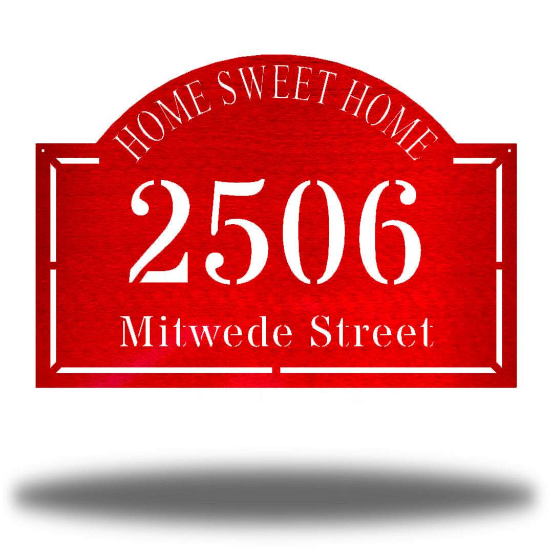 Riverside Designs-Home Sweet Home Address Sign-Metal Wall Art Décor
