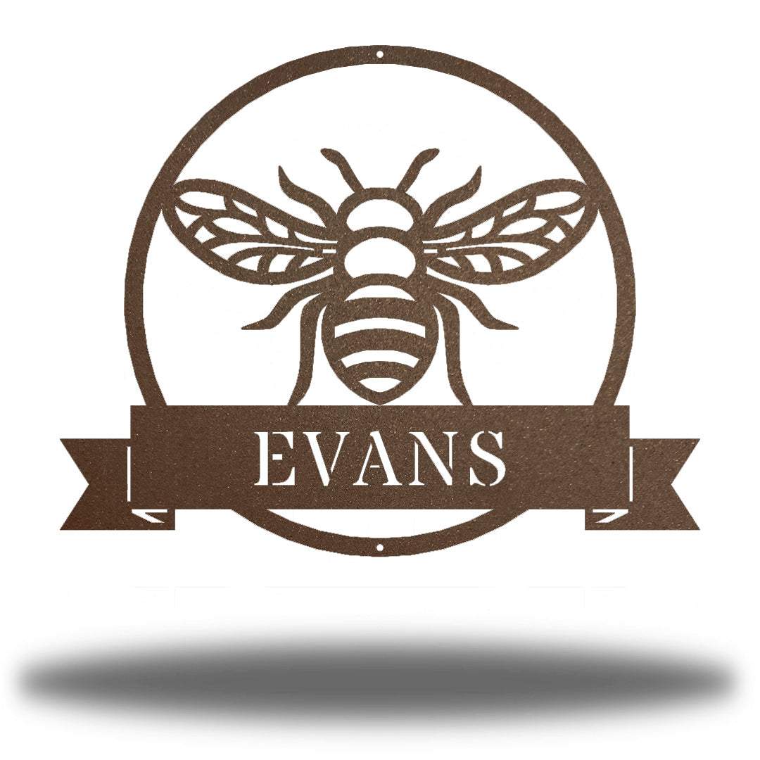 Riverside Designs-Honey Bee Monogram-Metal Wall Art Décor