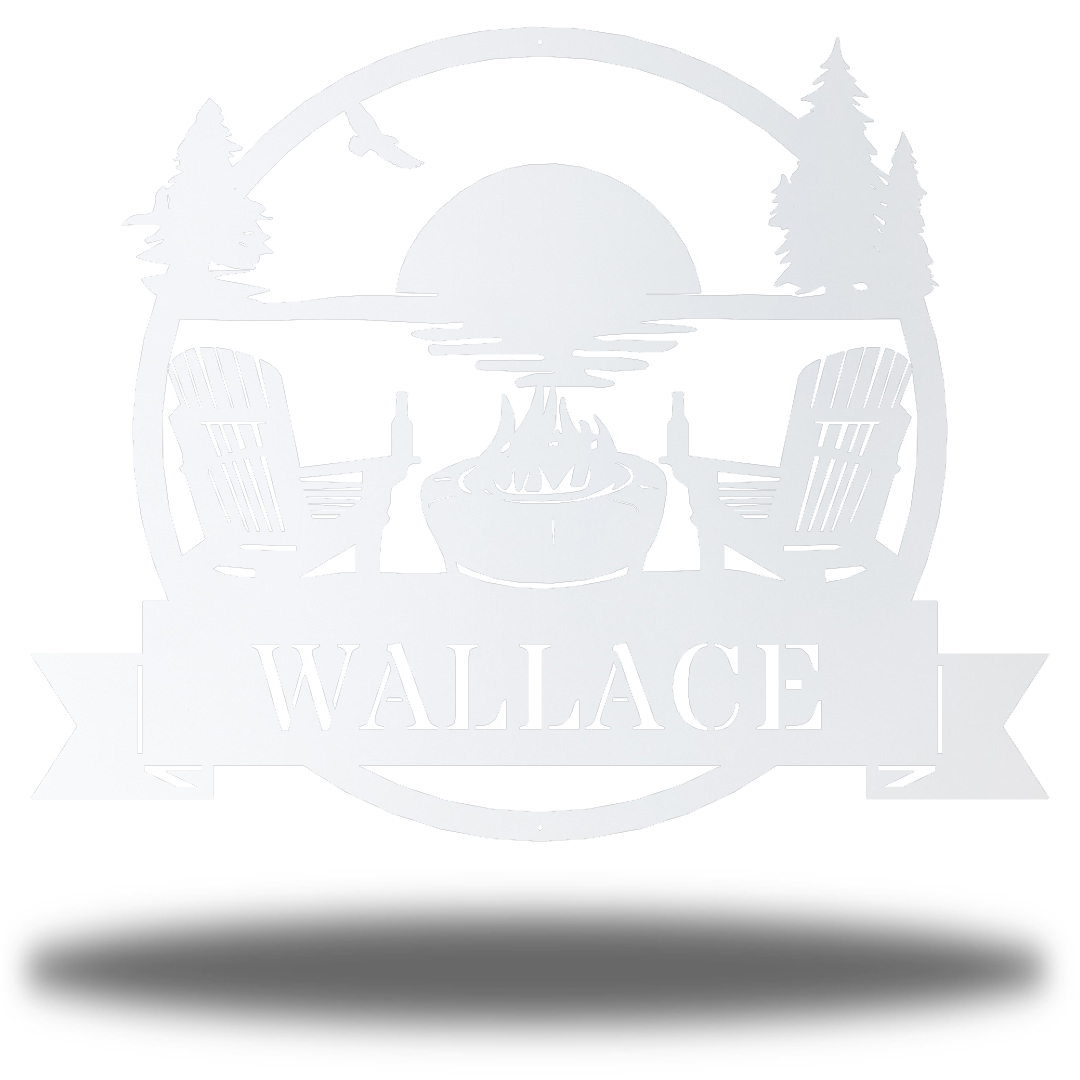 Riverside Designs-Lake Scene Monogram-Metal Wall Art Décor