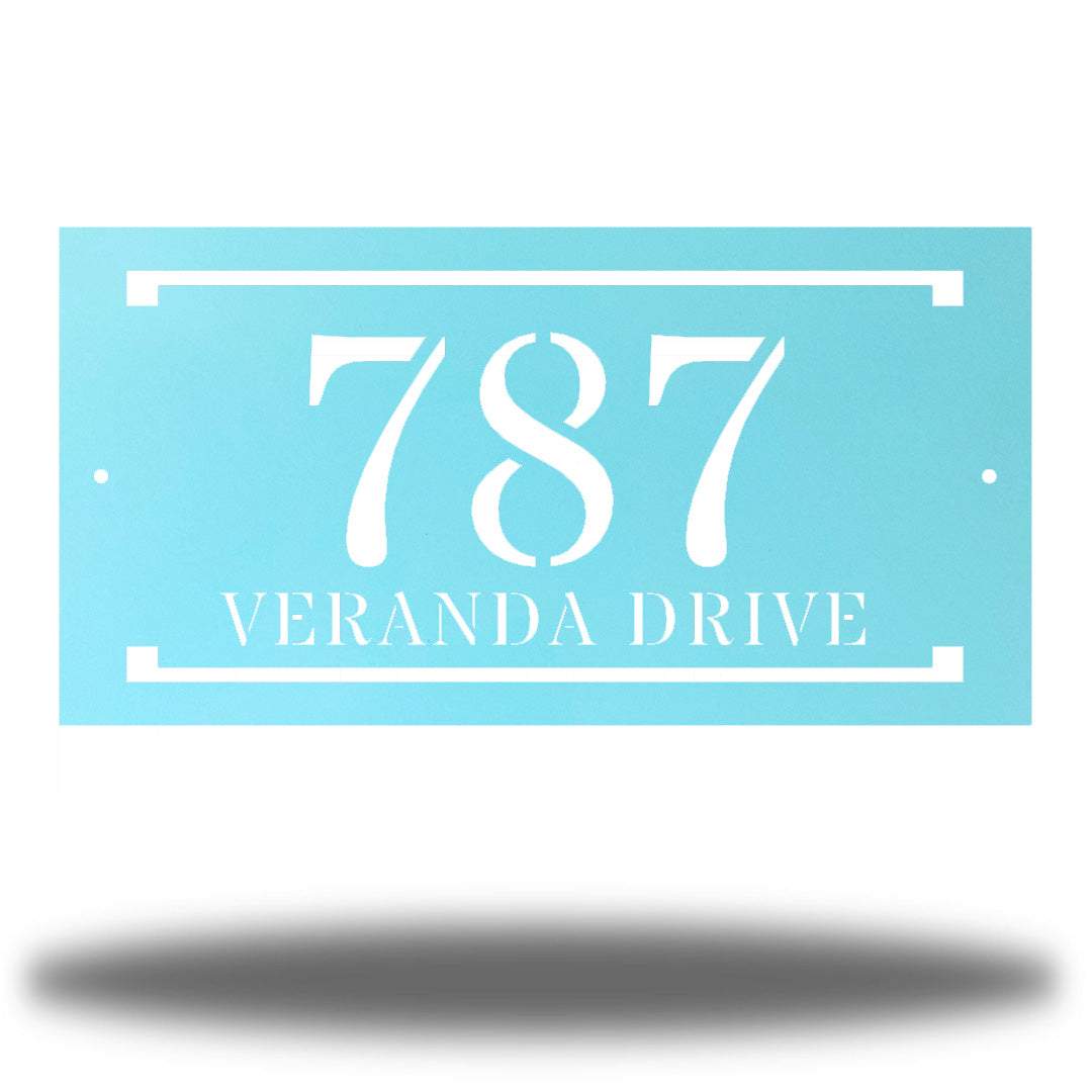 Riverside Designs-Modern Rectangle Address Sign-Metal Wall Art Décor