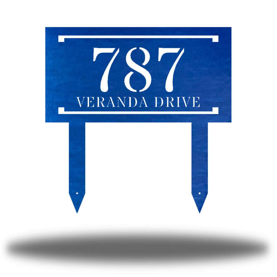 Riverside Designs-Modern Rectangle Address Stake-Metal Wall Art Décor