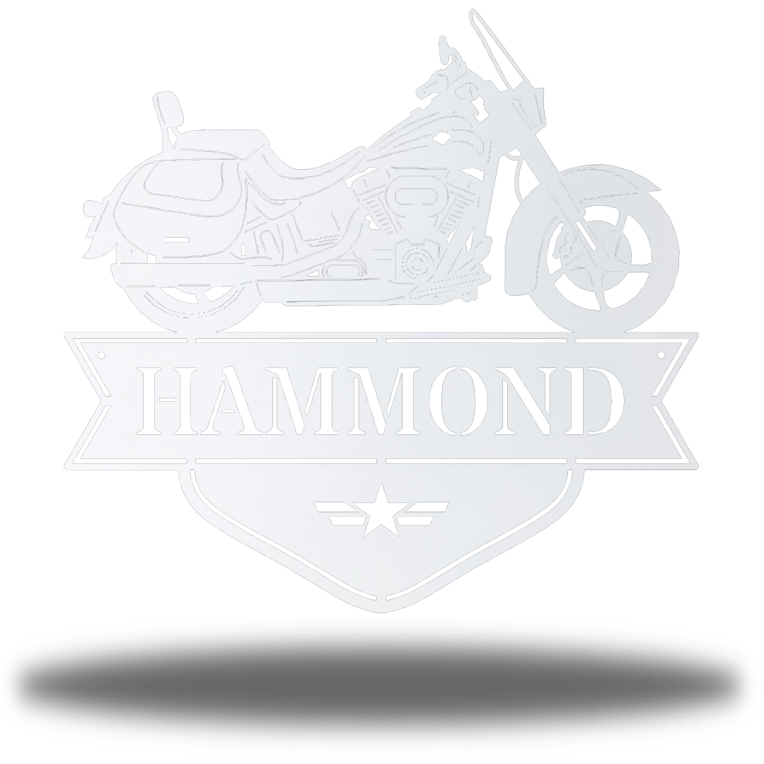 Riverside Designs-Motorcycle Monogram-Metal Wall Art Décor