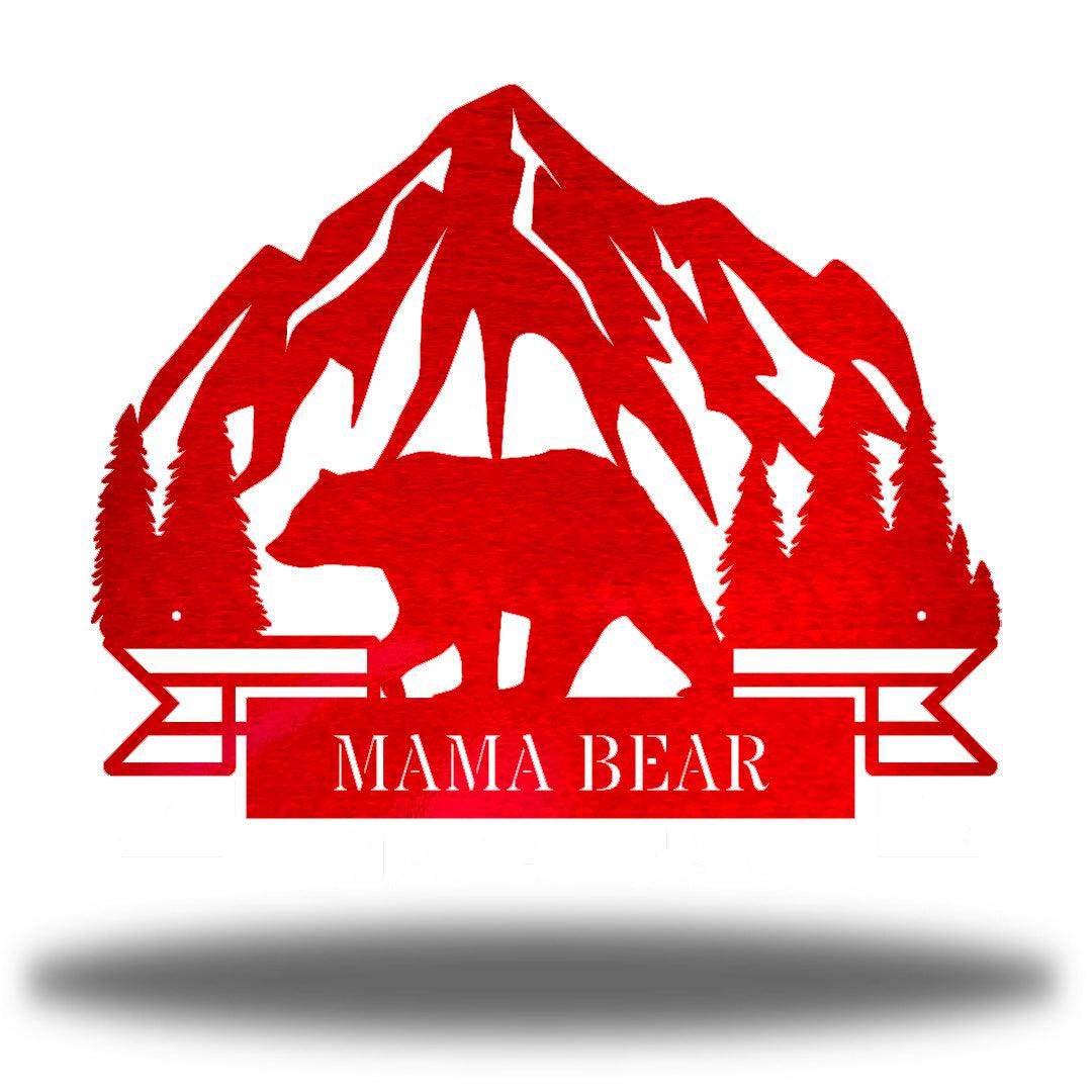 Riverside Designs-Mountain Bear Monogram-Metal Wall Art Décor