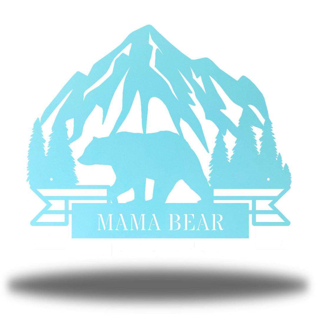 Riverside Designs-Mountain Bear Monogram-Metal Wall Art Décor