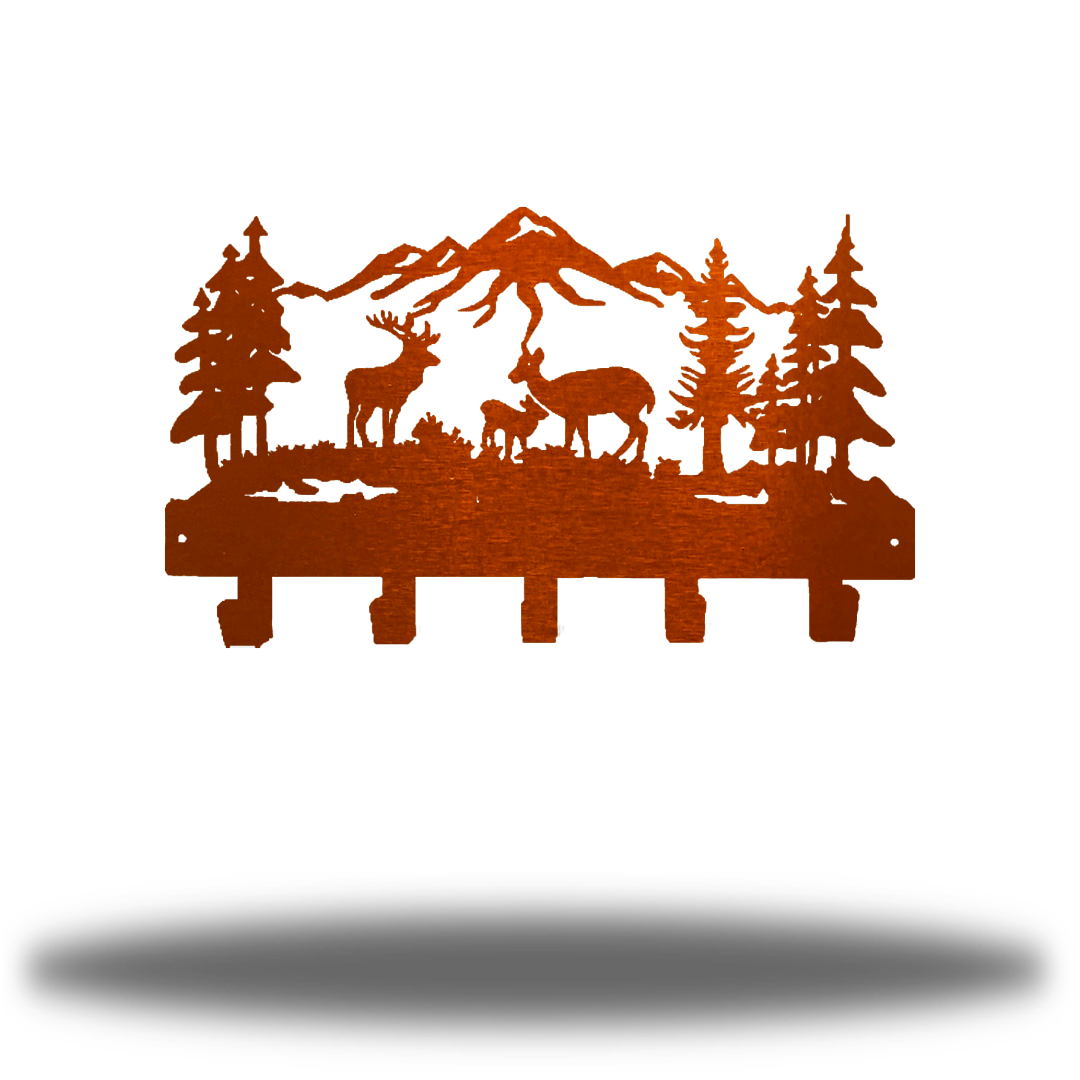 Riverside Designs-Deer Scene Wall Hanger-Metal Wall Art Décor