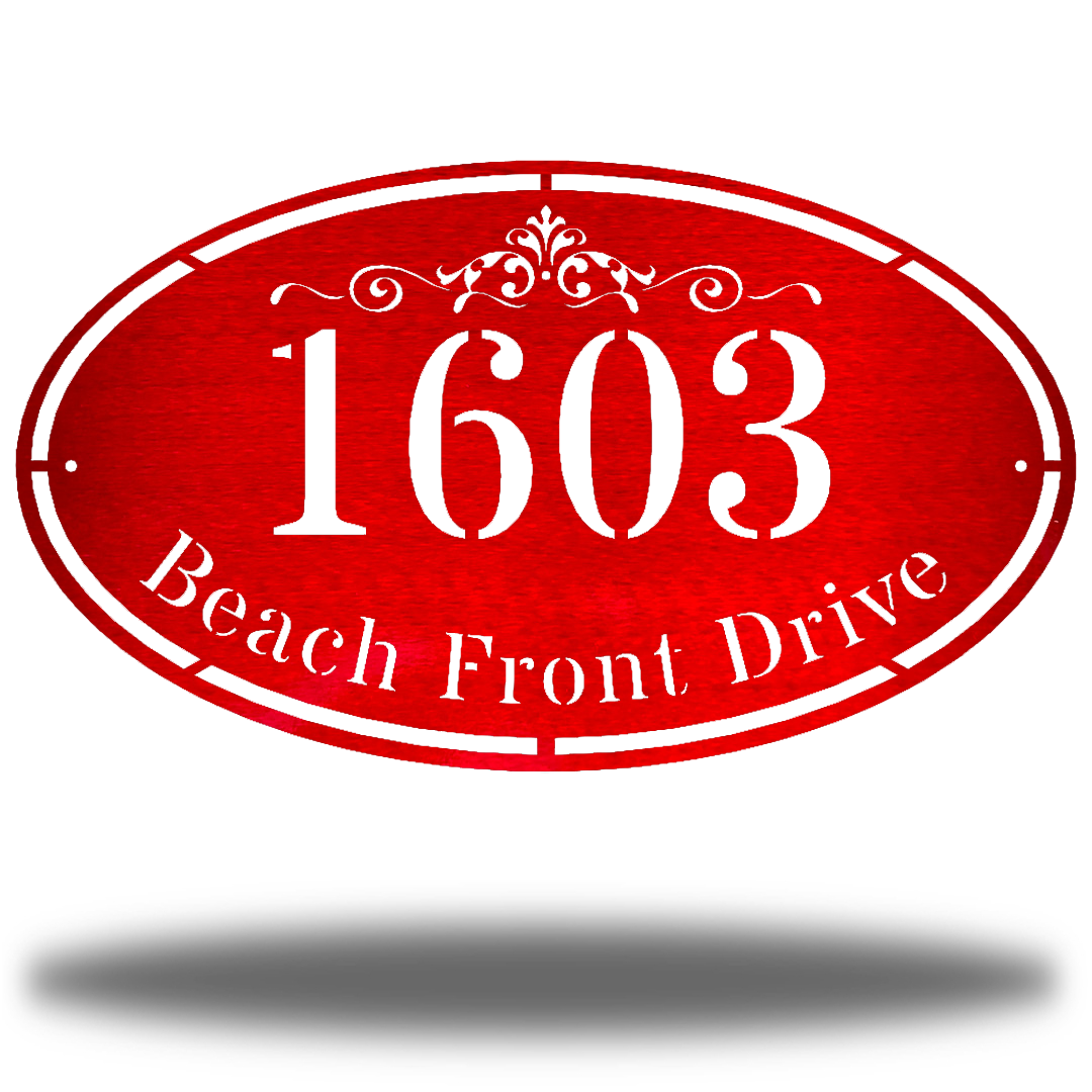 Riverside Designs-Oval Address Sign-Metal Wall Art Décor