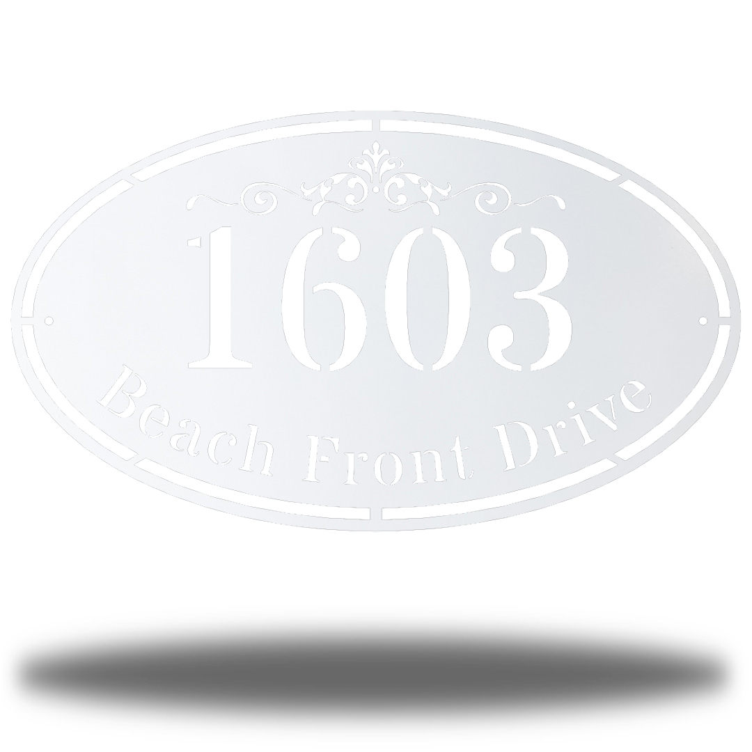 Riverside Designs-Oval Address Sign-Metal Wall Art Décor