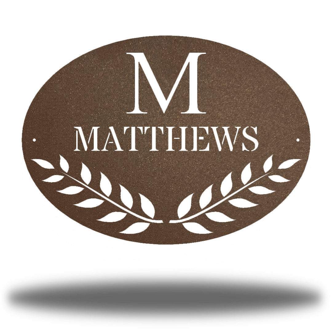 Riverside Designs-Oval Family Monogram-Metal Wall Art Décor