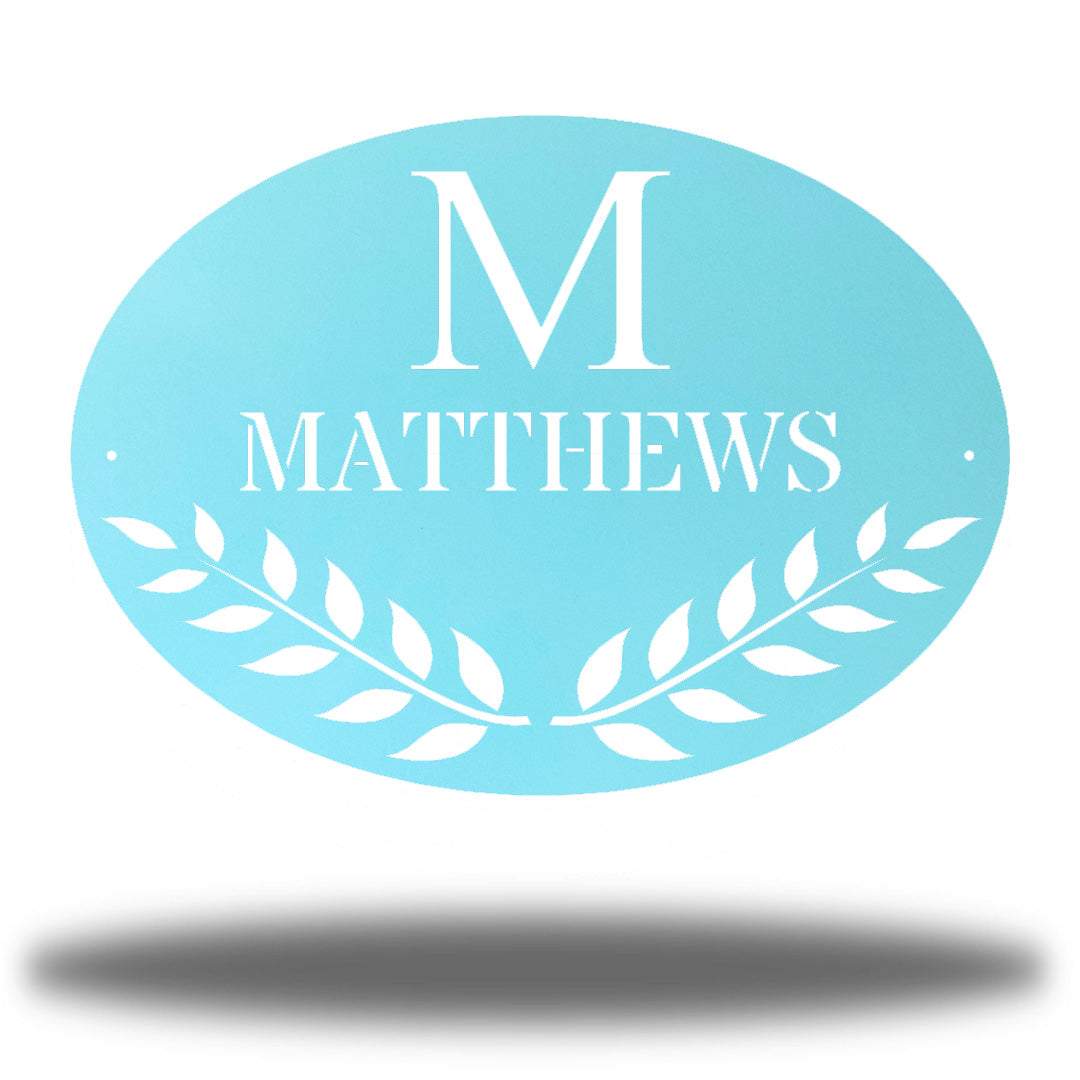 Riverside Designs-Oval Family Monogram-Metal Wall Art Décor