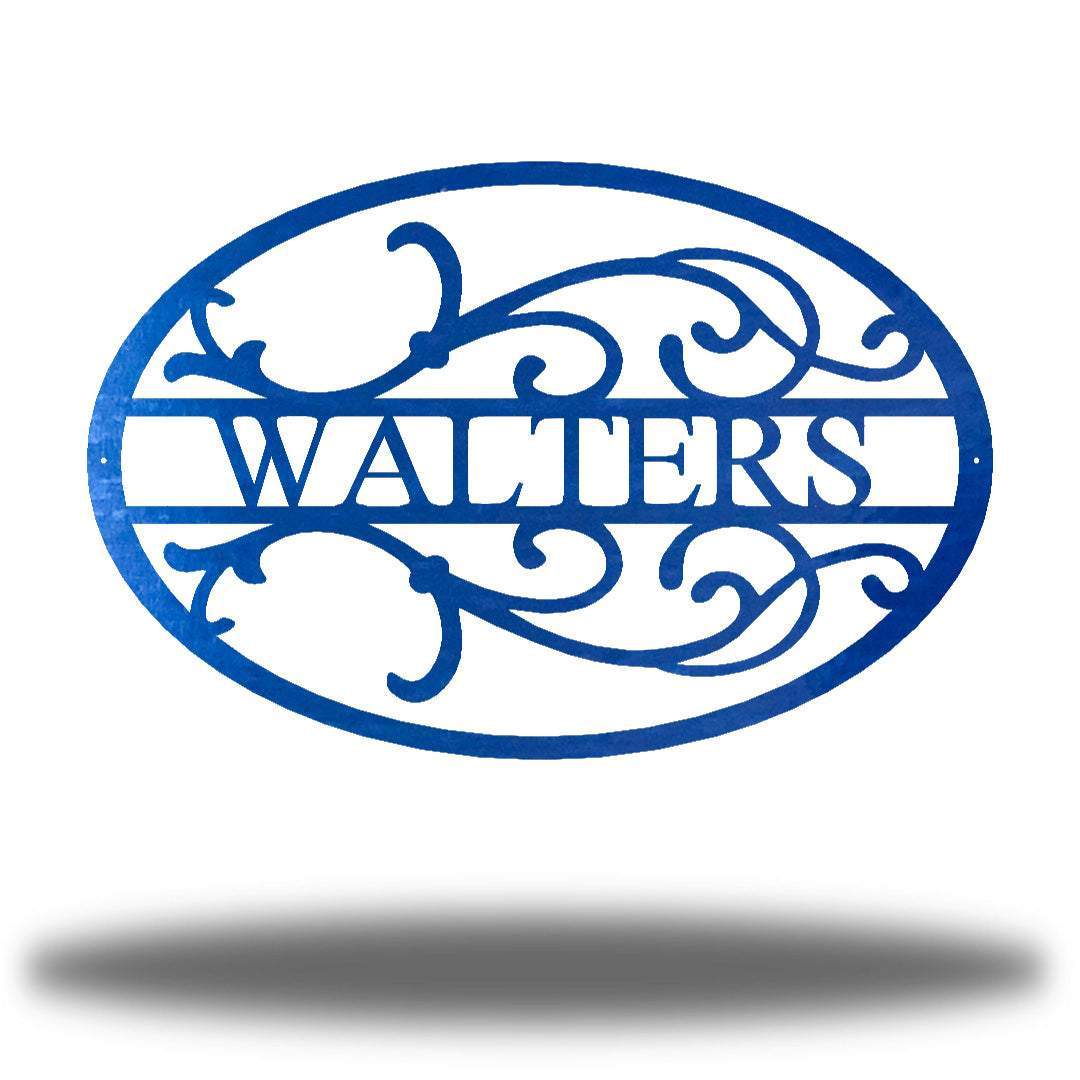 Riverside Designs-Oval Scroll Monogram-Metal Wall Art Décor