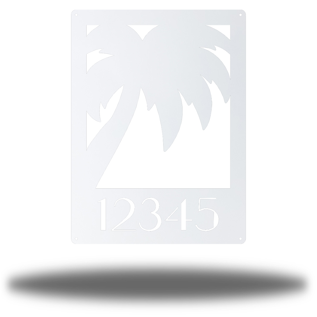 Riverside Designs-Palm Tree Address Sign-Metal Wall Art Décor