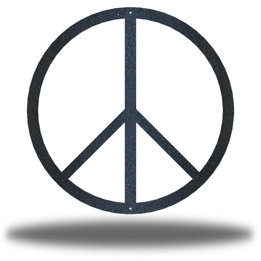 Peace Sign Solid Peace Sign - Metal Wall Art Décor