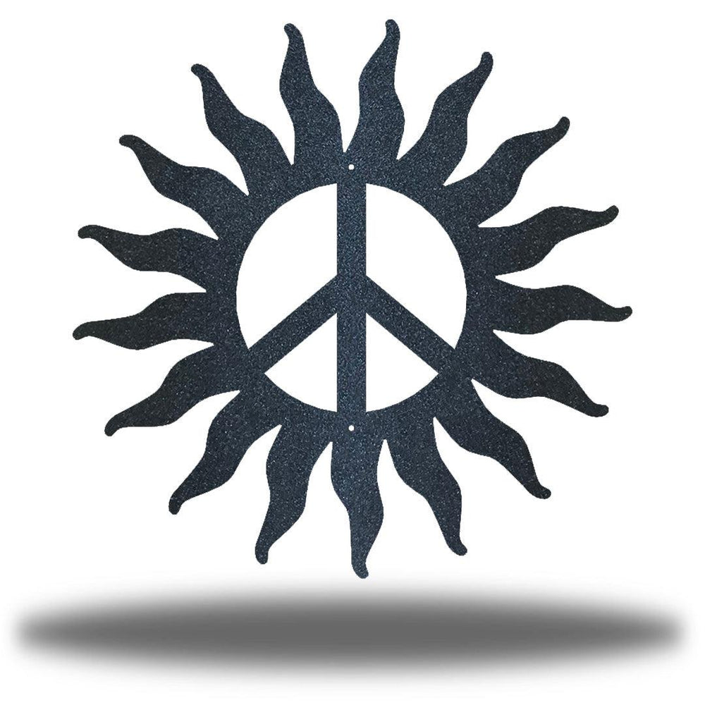 Riverside Designs-Peace Sign Sun-Metal Wall Art Décor