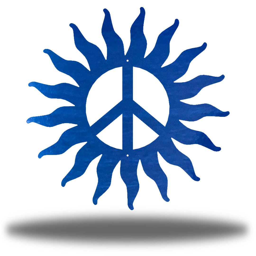 Riverside Designs-Peace Sign Sun-Metal Wall Art Décor