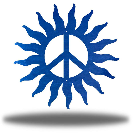 Riverside Designs-Peace Sign Sun (CLEARANCE)-Metal Wall Art Décor