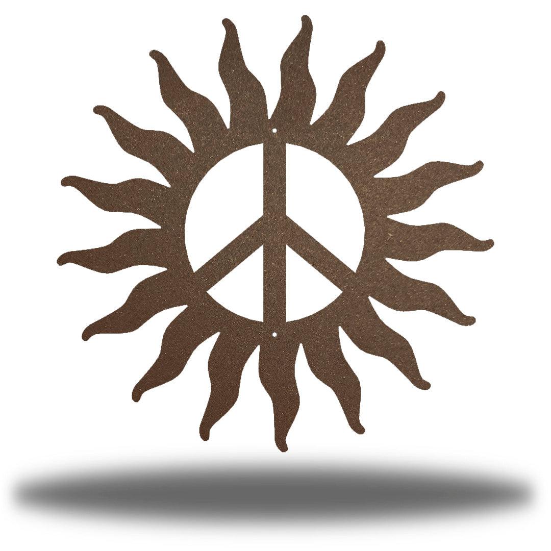 Riverside Designs-Peace Sign Sun (CLEARANCE)-Metal Wall Art Décor