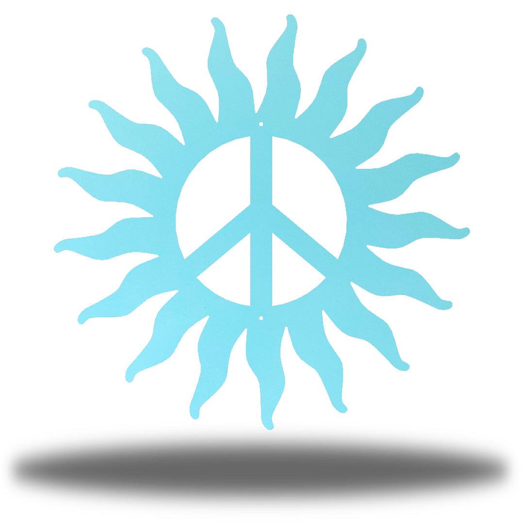 Riverside Designs-Peace Sign Sun-Metal Wall Art Décor