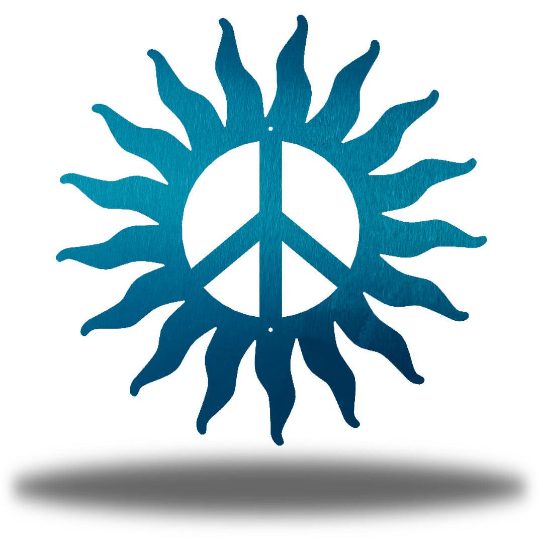 Riverside Designs-Peace Sign Sun (CLEARANCE)-Metal Wall Art Décor