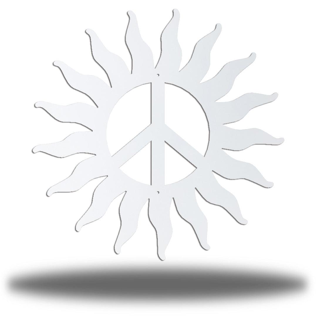 Riverside Designs-Peace Sign Sun (CLEARANCE)-Metal Wall Art Décor