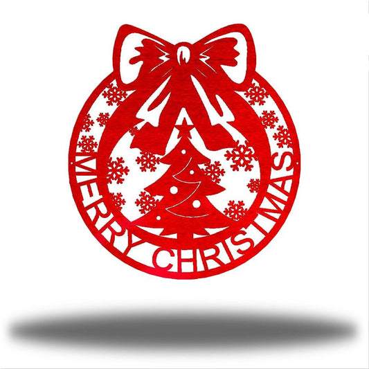 Riverside Designs-Merry Christmas Wreath-Metal Wall Art Décor