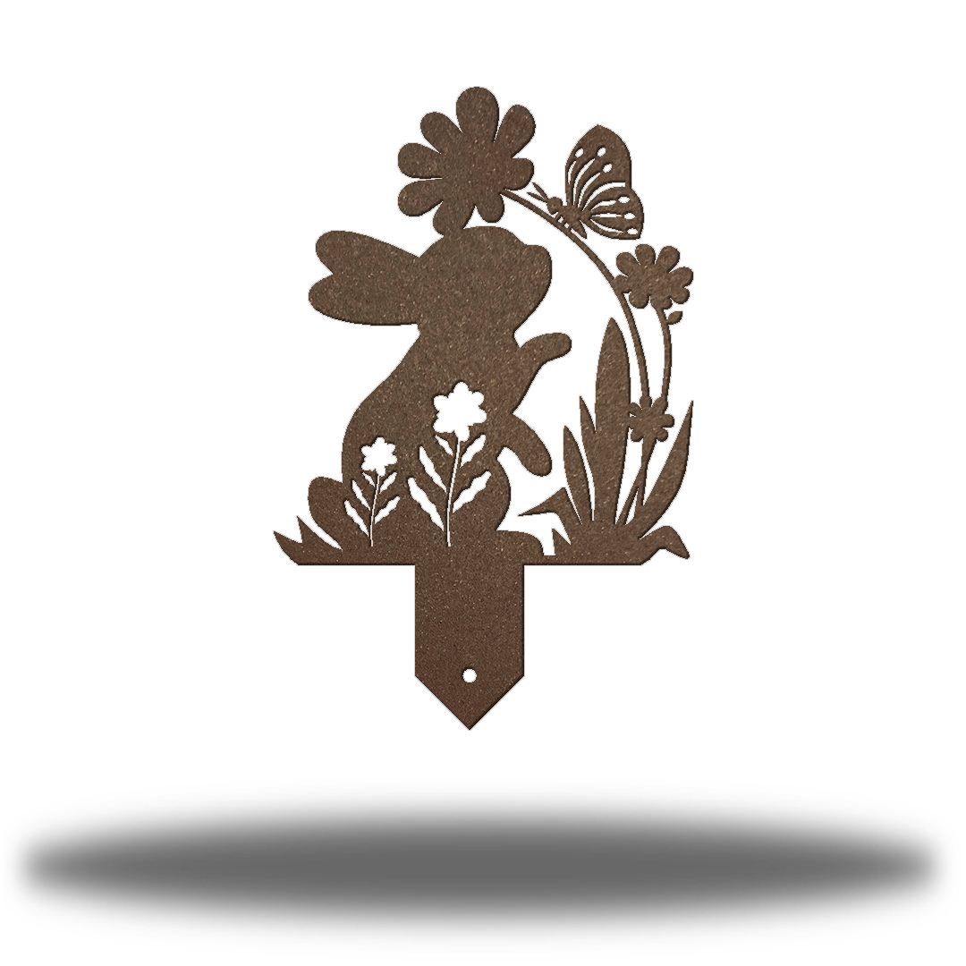 Riverside Designs-Rabbit Garden Stake 1-Metal Wall Art Décor