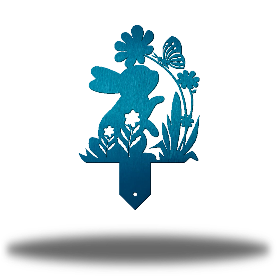 Riverside Designs-Rabbit Garden Stake 1-Metal Wall Art Décor