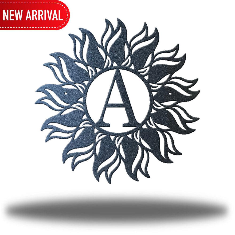 Radiant Sun Initial Monogram