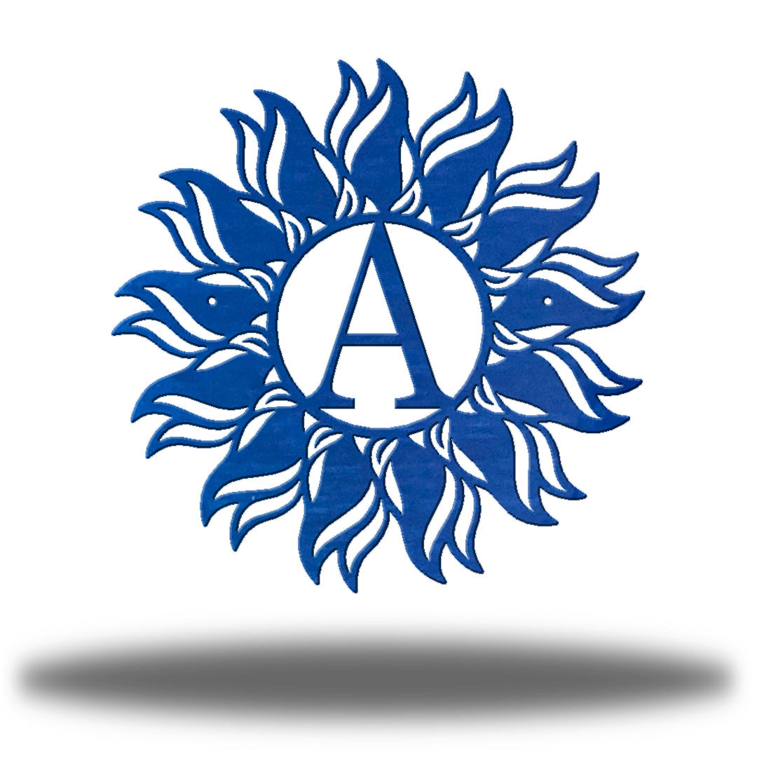 Radiant Sun Initial Monogram