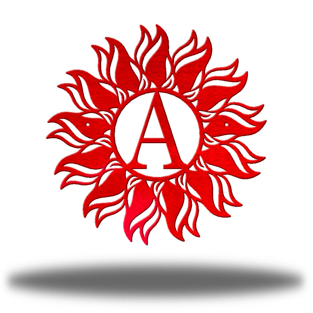 Radiant Sun Initial Monogram