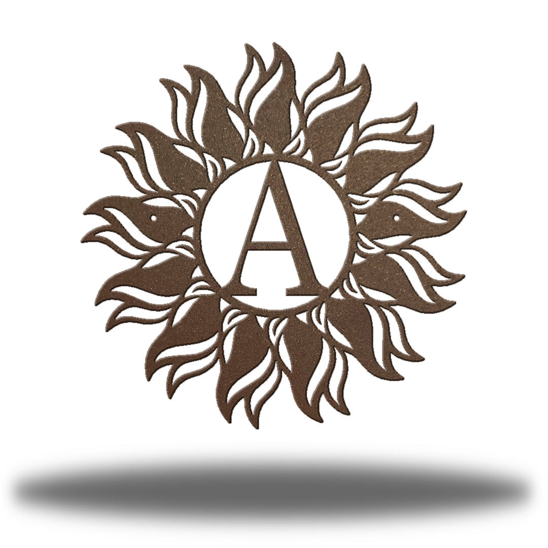 Radiant Sun Initial Monogram