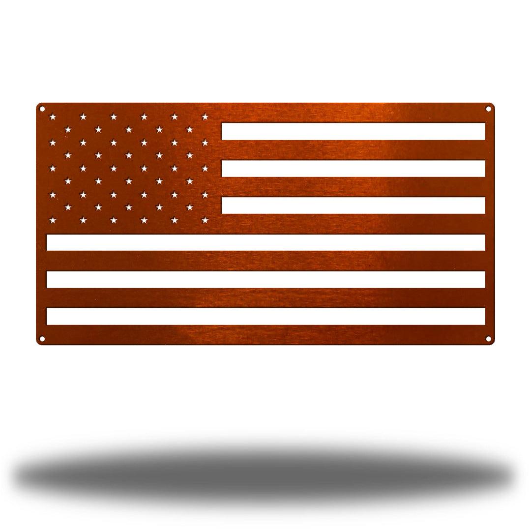 Riverside Designs-American Flag Rectangle-Metal Wall Art Décor