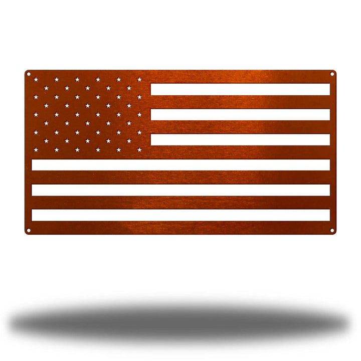 Riverside Designs-American Flag Rectangle-Metal Wall Art Décor