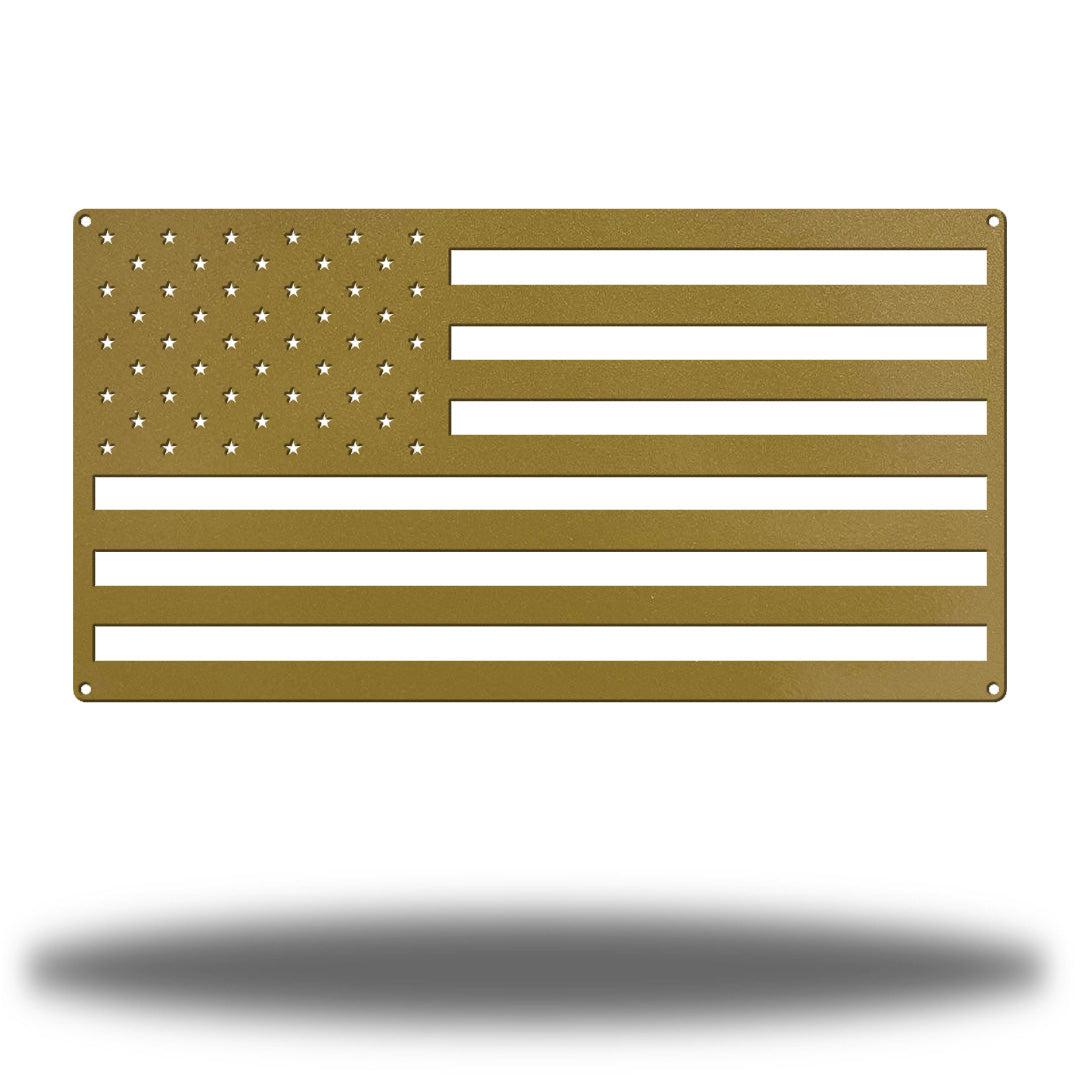 Riverside Designs-American Flag Rectangle-Metal Wall Art Décor