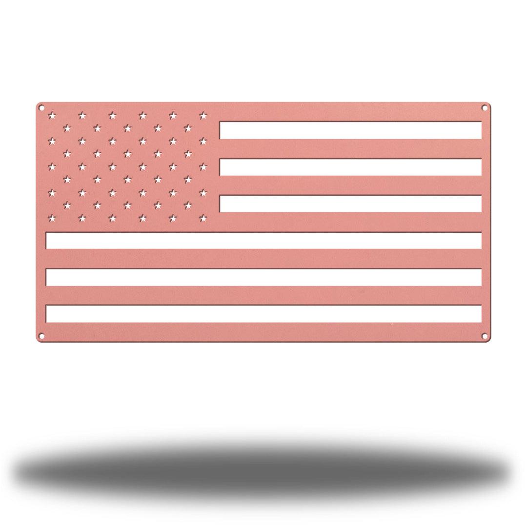 Riverside Designs-American Flag Rectangle-Metal Wall Art Décor