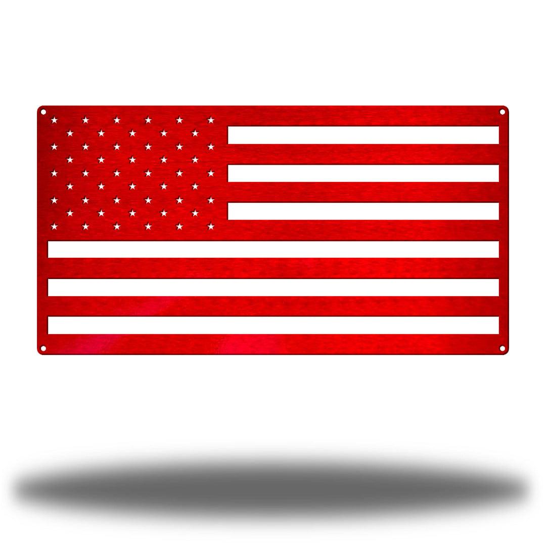 Riverside Designs-American Flag Rectangle-Metal Wall Art Décor