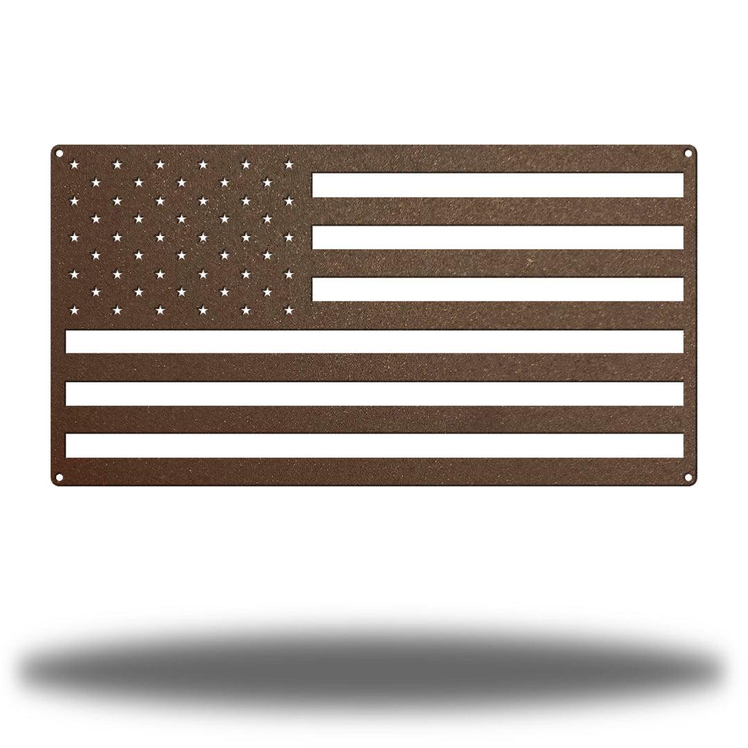 Riverside Designs-American Flag Rectangle-Metal Wall Art Décor