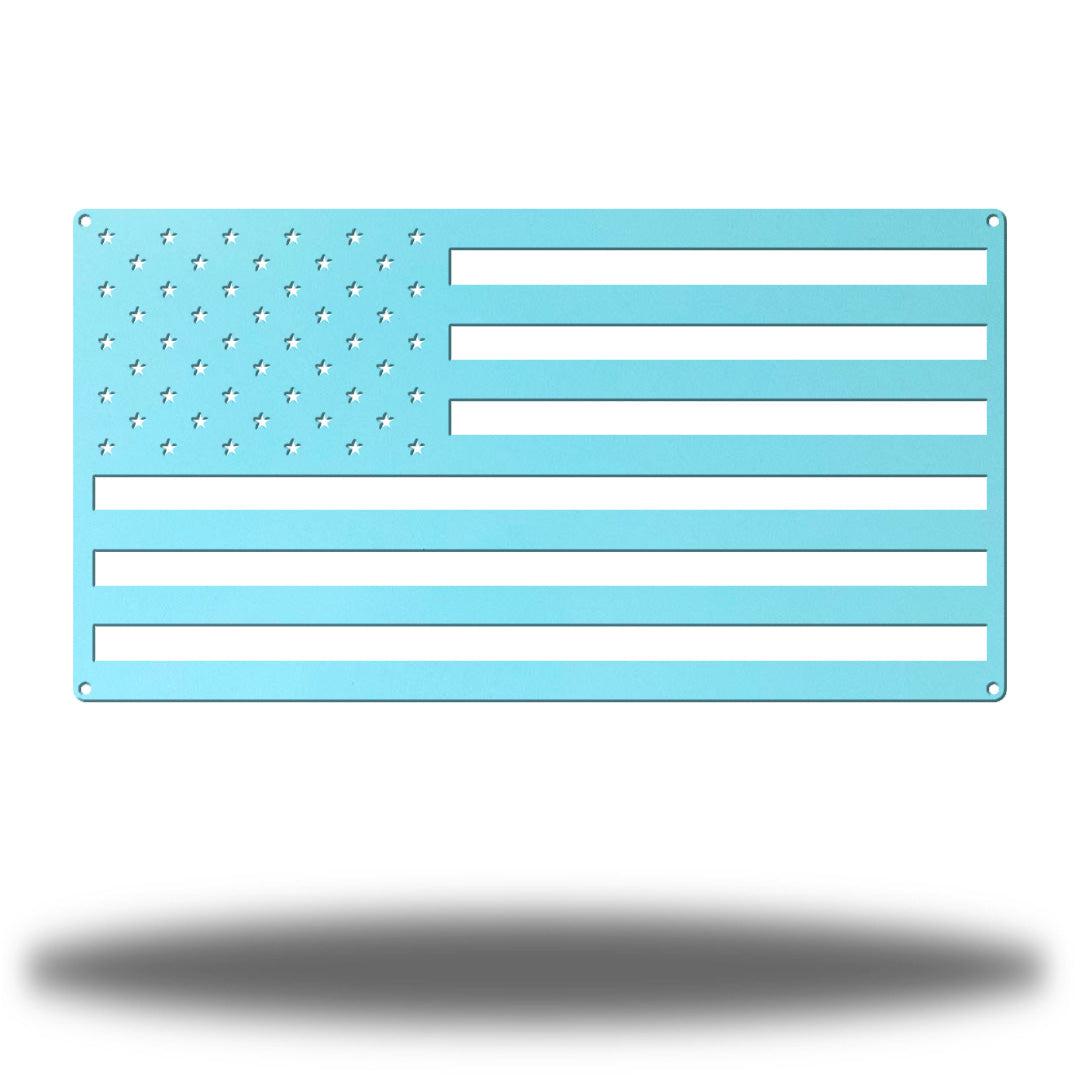 Riverside Designs-American Flag Rectangle-Metal Wall Art Décor